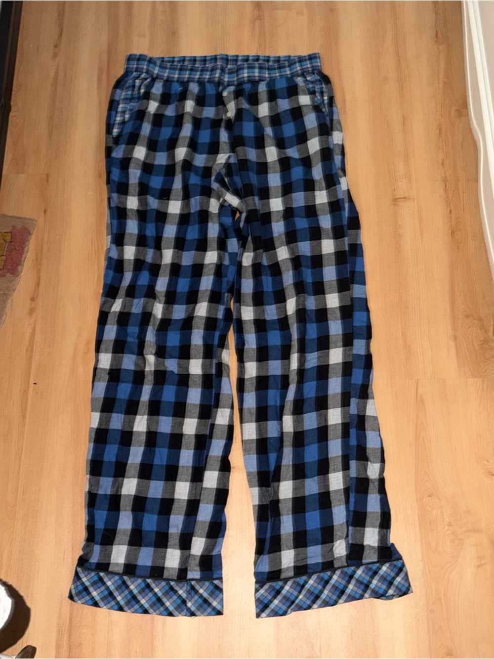 Victoria's Secret Blue and Black Plaid Lounge Shorts